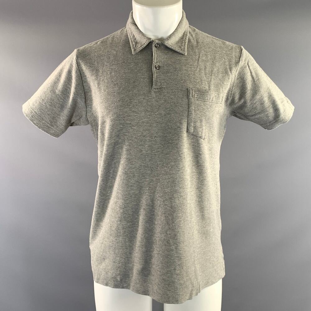 RALPH LAUREN Size M Grey Cotton Polo Short Sleeve Shirt